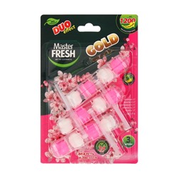 Блок для унитаза Master FRESH, DUO EFFECT 5в1 формула GOLD, сакура, 3 шт