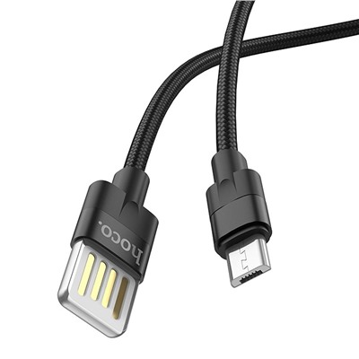 Кабель USB - micro USB Hoco U55 Outstanding (повр. уп)  120см 2,4A  (black)