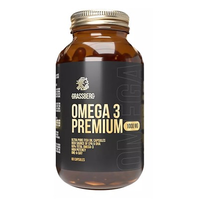 Биологически активная добавка к пище Omega 3 Premium 60% 1000 мг, 60 капсул