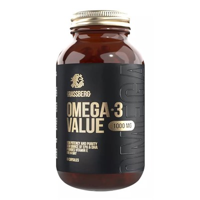 Биологически активная добавка к пище Omega 3 Value 30% 1000 мг, 90 капсул