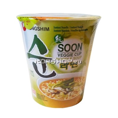 Лапша с овощами Сун Веги (в стакане) Nongshim, Корея 67 г