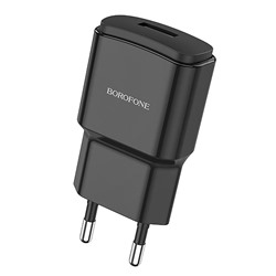 Адаптер Сетевой Borofone BA48A Orion USB 2,1A/10W (black)