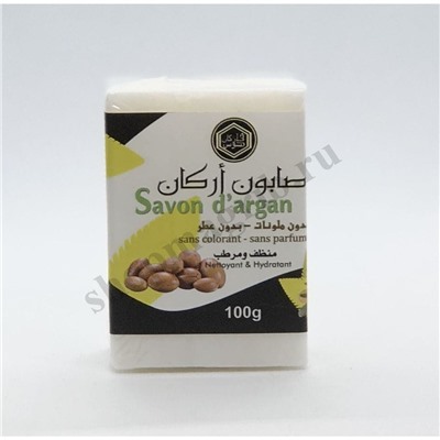 Купить Марокканское мыло с аргановым маслом без парфюма и красителя,очищает и увлажняет/Savon d'argan 100гр