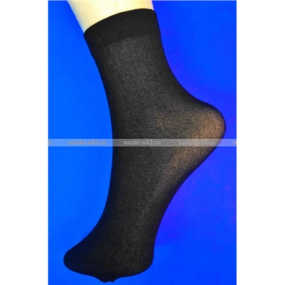 ЦЕНА ЗА 10 ПАР:  Крабро носки женские 50 Den микрофибра с лайкрой чёрные Miss уплотненные