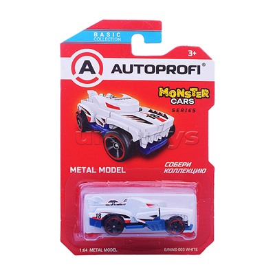 Машинка коллекционная 1:64, Серия Monster Cars, белый