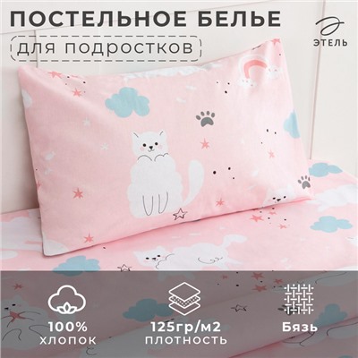 Постельное белье "Этель" 1,5 сп Sweet cats 143х215 см, 150х214 см, 50х70 см -1 шт, 100% хлопок, бязь