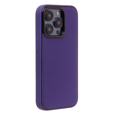 Чехол-накладка - PC084 экокожа для "Apple iPhone 14 Pro" (dark violet)