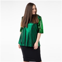 Блуза, трикотаж, зеленый