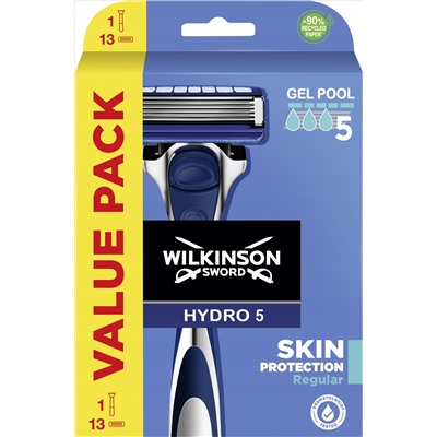 Станок для бритья Schick (Wilkinson Sword) HYDRO-5 Skin Protection Regular (+13 кассет)