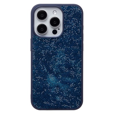 Чехол-накладка - PC071 POSH SHINE для "Apple iPhone 15 Pro" россыпь кристаллов (ice blue) (231611)