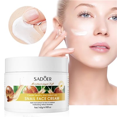 SADOER Омолаживающий крем с муцином улитки  Snail  Moisturizer Cream, 140 гр.