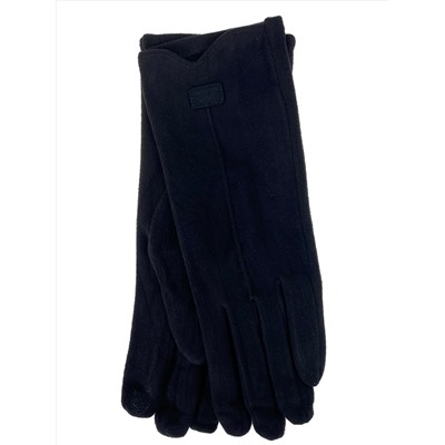 Элегантные демисезонные перчатки из велюра, цвет черный