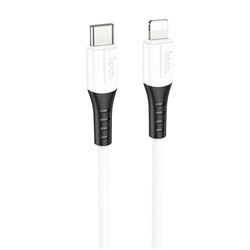 Кабель Type-C - Apple lightning Hoco X82 (повр.уп)  100см 3A  (white)