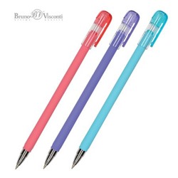 Ручка шариковая 0.5 мм "FirstWrite. Joy" синяя (3 цвета корпуса) 20-0283 Bruno Visconti