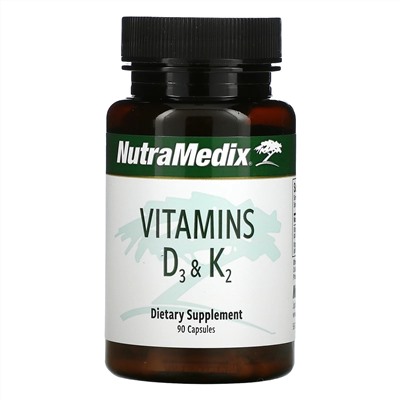 NutraMedix, Vitamins D3 & K2, 90 Capsules