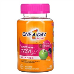 One-A-Day, For Her, VitaCraves, для подростков, 60 жевательных таблеток