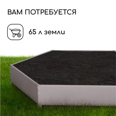 Клумба оцинкованная, d = 80 см, высота бортика 15 см, Greengo