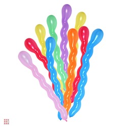Набор воздушных фигурных длинных шаров, 10 шт, микс цветов