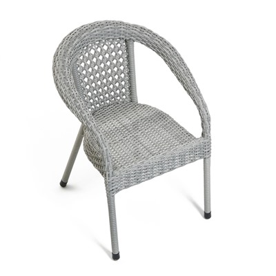 Набор садовой мебели "Ротанг" 3 предмета: стол + 2 кресла, серый