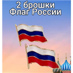 2 Мини-брошки "Флаг России", арт. 748.193