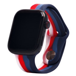 Ремешок - ApW Apple Watch 38/40/41 mm силикон на кнопке (003) (multicolor)