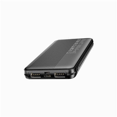 Внешний аккумулятор Borofone BT32 (пов.уп) 10 000mAh Micro USB/USB Type-C (black)