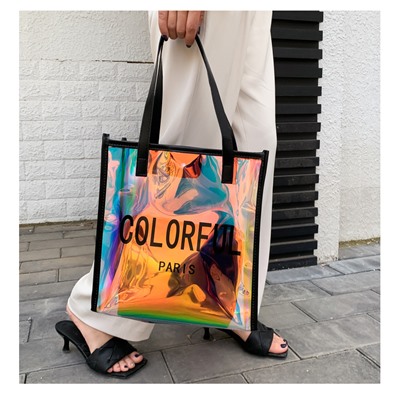 Комплект сумка и косметичка, арт А36 цвет: горизонтальный серебро ОЦ