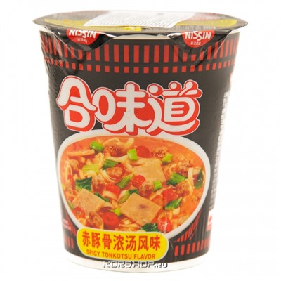 Лапша б/п со вкусом острого Тонкацу Nissin, Китай, 81 г Акция