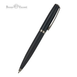 Ручка автоматическая шариковая 0.7мм "SIDNEY" синяя, черный металлический корпус 20-0360 Bruno Visconti