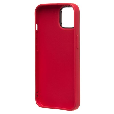 Чехол-накладка - PC084 экокожа для "Apple iPhone 14" (red) (219676)