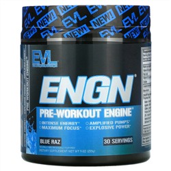 EVLution Nutrition, ENGN Pre-workout Engine, Blue Raz Flavor, 9 oz (255 g)