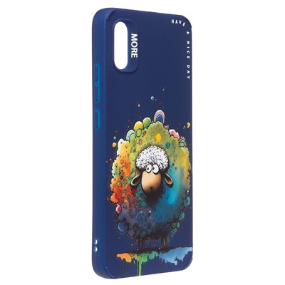 Чехол-накладка - SC335 для "Xiaomi Redmi 9A"  (овечка) (dark blue) (227194)