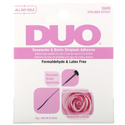 DUO, Rosewater & Biotin Striplash Adhesive, Dark, 0.18 oz (5 g)