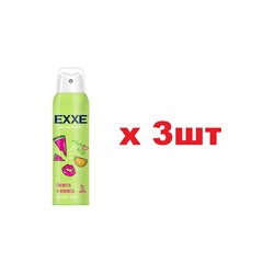 EXXE Дезодорант спрей 150мл Fruit kiss Свежесть и нежность жен 3шт