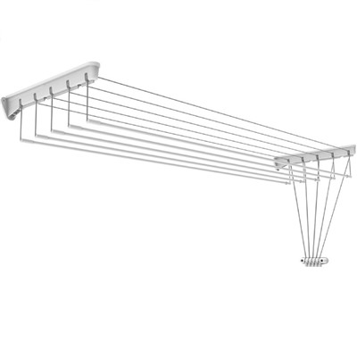 Сушилка для белья настенно-потолочная СНП 1.8, рабочая длина 9 м, цвет белый