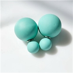 Серьги шарики в стиле диор, цвет: тиффани , арт. 018.566
