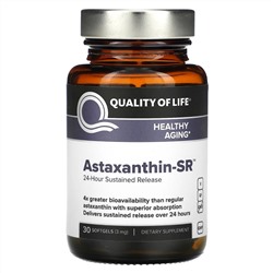 Quality of Life Labs, Astaxanthin-SR, 24-Hour Sustained Release, 3 mg, 30 Softgels