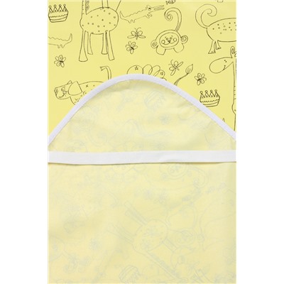 Клеенка на резинках (наматрасник) на детскую кроватку арт. КРМ-120х60/желтый зоомир