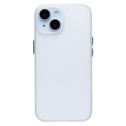 Чехол-накладка - PC091 для "Apple iPhone 15" (matte transparent/white) (232316)