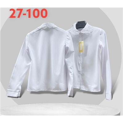 Рубашка — Белая блузка для девочки | Арт. 6893393