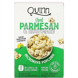 Quinn Popcorn, Попкорн для микроволновой печи, пармезан и розмарин, 2 пакетика, по 3,5 унции (100 г) каждый