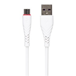 Кабель USB - micro USB SKYDOLPHIN S02V (повр. уп.)  100см 3A  (white)