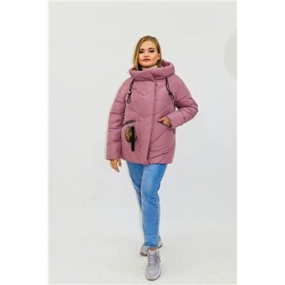 Куртка женская зимняя еврозима-зима 2876 розовый