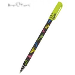 Ручка шариковая 0.5 мм "HappyWrite.Разноцветные зебры" синяя 20-0215/39 Bruno Visconti {Китай}