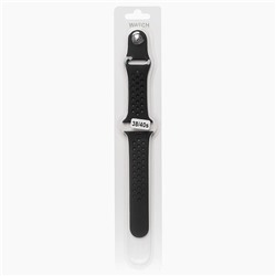 Ремешок - ApW Sport N Apple Watch 38/40/41мм силикон на кнопке (S) (black)