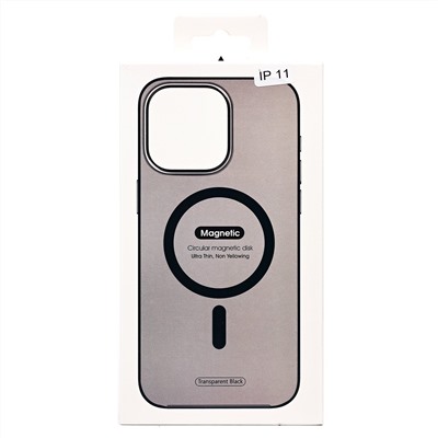 Чехол-накладка - PC Clear Case SafeMag для "Apple iPhone 11" (black)