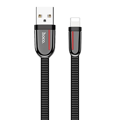 Кабель USB - Apple lightning Hoco U74  120см 2,4A  (black)