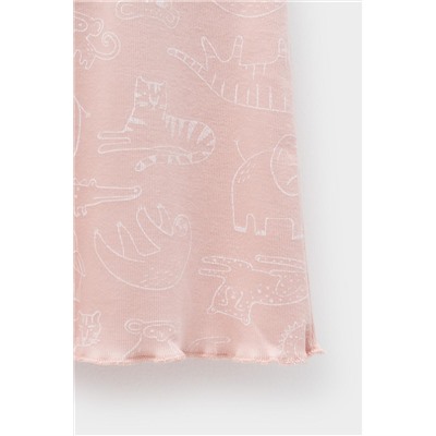 Сорочка для девочки Crockid К 1180 зоопарк на дымчатой розе