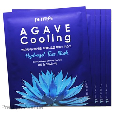 Охлаждающая тканевая маска с экстрактом агавы Petitfee Agave Cooling Hydrogel Face Mask 32г