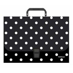 Портфель пластиковый А4 35 мм Dots in Black 52917 ErichKrause